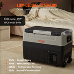 VEVOR Portable Car Refrigerator Freezer Compressor 54.9 L Dual Zone for Car Home