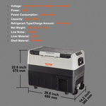 VEVOR Portable Car Refrigerator Freezer Compressor 54.9 L Dual Zone for Car Home
