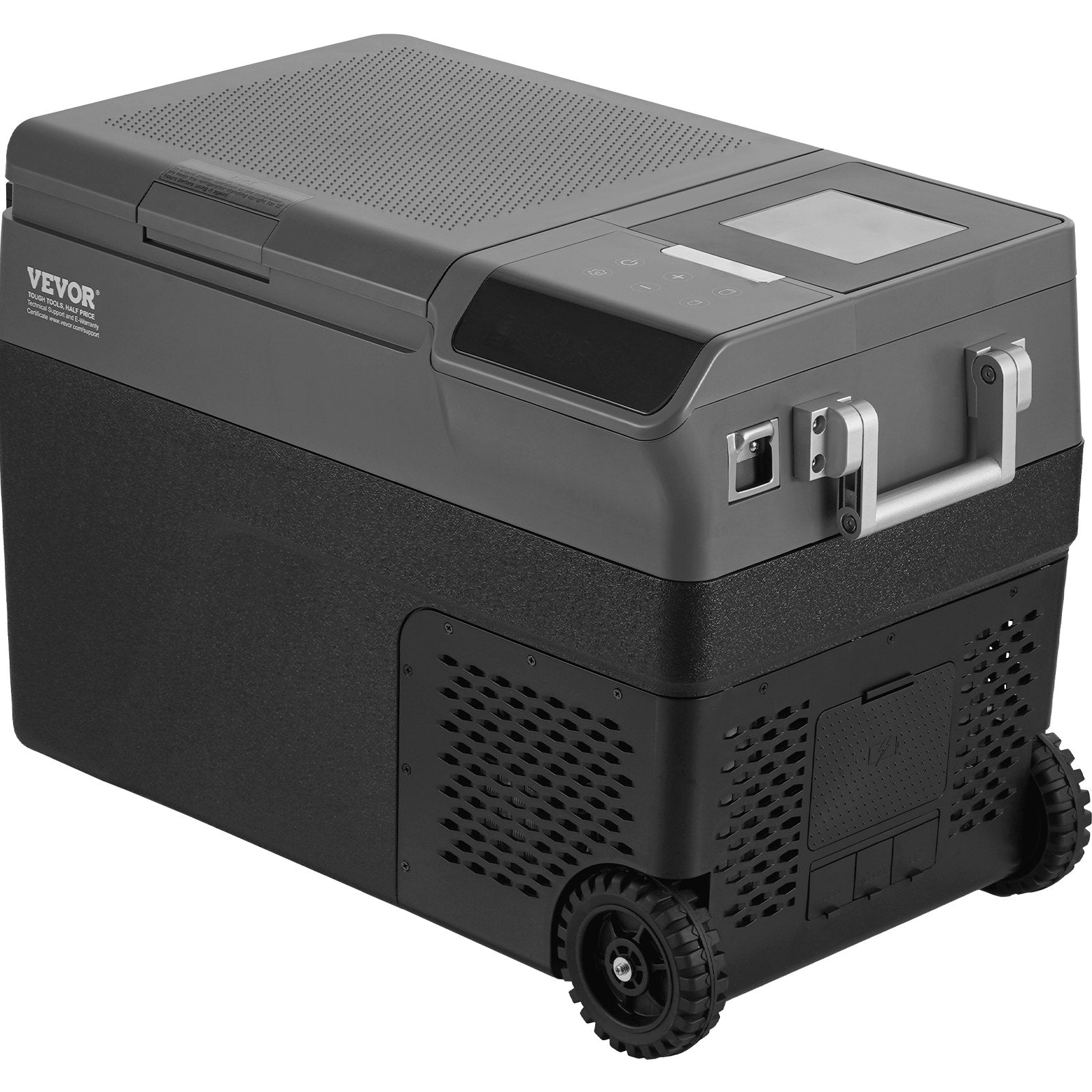 VEVOR Portable Car Refrigerator, with Ice Making Function, 12 Volt Car Refrigerator Fridge, 35 L Single Zone Portable Freezer, -4℉-68℉ Adjustable Temperature, with Casters for Camping, Car, RV