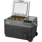 VEVOR Portable Car Refrigerator, with Ice Making Function, 12 Volt Car Refrigerator Fridge, 35 L Single Zone Portable Freezer, -4℉-68℉ Adjustable Temperature, with Casters for Camping, Car, RV