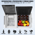 VEVOR Portable Car Refrigerator, with Ice Making Function, 12 Volt Car Refrigerator Fridge, 36 L Single Zone Portable Freezer, -4℉-68℉ Adjustable Temperature, Compressor Cooler for Camping, Car, RV