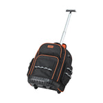 VEVOR Rolling Tool Backpack, 110 lbs Load Capacity, 45 Pockets Heavy Duty Roller Tool Bag on Wheels, Adjustable Telescoping Handle & Stable Base, Toolbag Organizers for Construction, Mechanic