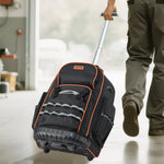 VEVOR Rolling Tool Backpack, 110 lbs Load Capacity, 72 Pockets Heavy Duty Roller Tool Bag on Wheels, Adjustable Telescoping Handle & Stable Base, Toolbag Organizers for Construction, Mechanic