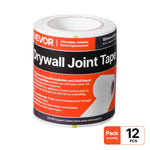 VEVOR Drywall Mesh Tape, 150mm W x 30m L Self-Adhesive Fiberglass Drywall Joint Tape, 12 Rolls Dry Wall Patch for Easy Sheetrock Ceiling Crack Repair, to Achieve Smooth Even Wall Surface