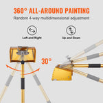 VEVOR Drywall Flat Box Handle, 101.6-1950.7 cm, Anodized Aluminum Flat Finishing Extension Handle, 5-Section Length Adjustable, Non-slip Grip and 360° Painting for Plasterboard, Wallboard, Sheetrock