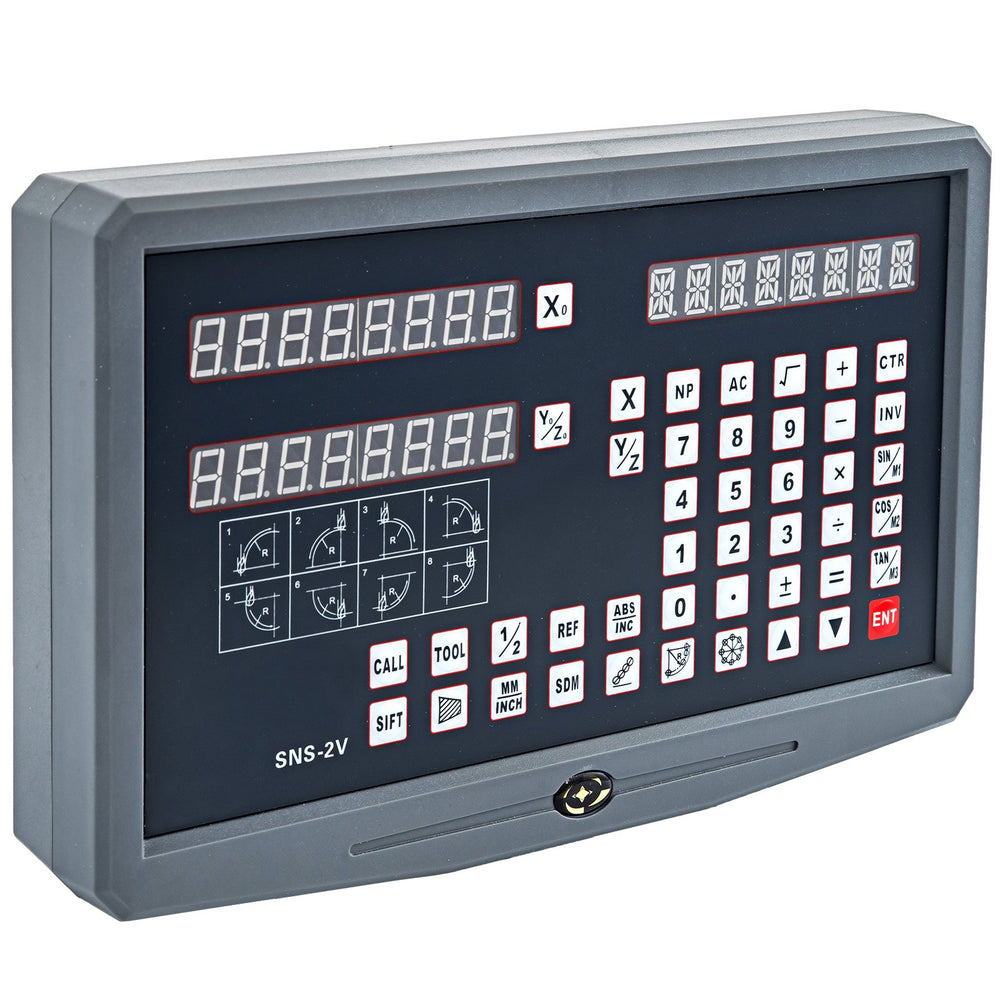 VEVOR 2 Axis Digital Readout DRO Display 1000mm and 250mm Travel Length Precision Linear Scale Axis Digital Readout