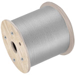 VEVOR 1/4" Stainless Steel Cable 200FT, T304 7x19 Tighter Core Cable Railing System Wire Rope Aircraft Deck Railing Kit Fence Wire
