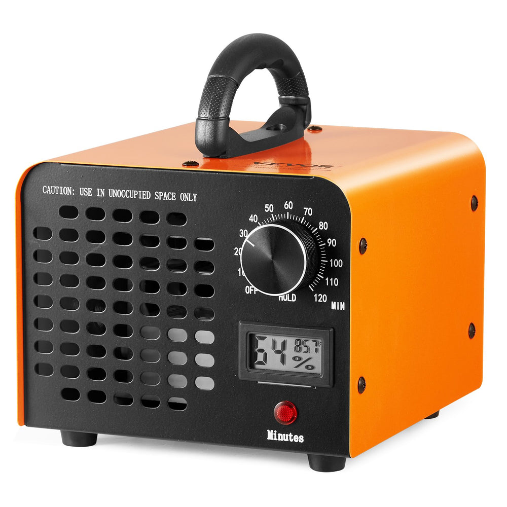 VEVOR Ozone Generator, 12000mg/h Ozone Machine Odor Remover, High Capacity Commercial/Industrial Ozone Generator Machine, Home Air Ionizers Deodorizer with 0-120 min Time Setting for Rooms, Cars, Pets