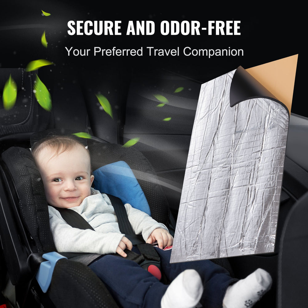 VEVOR Car Sound Deadening Mat, 200 mil 3.3sq.m Automotive Sound Deadener, High Density Foam Sound Deadener Material & Heat Barrier, Double Layer Waterproof Structure Acoustic Insulation Mat