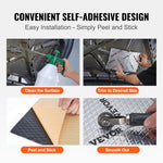 VEVOR Car Sound Deadening Mat, 50 mil 4.8sq.m Car Sound Dampening Material, Butyl Automotive Sound Deadener, Noise Insulation and Vibration Dampening Material for Car