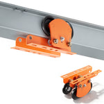 VEVOR Electric Hoist Manual Trolley, 1 Ton Load Capacity for PA600 PA700 PA800 PA900 PA1000, Push Beam Trolley with Dual Wheels, 68-110 mm Adjustable Beam Flange Width for Straight &amp; Curved I-Beam