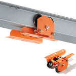 VEVOR Electric Hoist Manual Trolley, 0.5 Ton Load Capacity for PA200 PA250 PA300 PA400 PA500, Push Beam Trolley with Dual Wheels, 68-110 mm Adjustable Beam Flange Width for Straight & Curved I-Beam