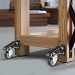 VEVOR Workbench Caster Wheels, 74.8kg Load Capacity, Set of 4, 6.3cm Heavy Duty Retractable Casters, Side Mounted Adjustable Stepdown Wheels with 360° Swivel for Workbenches, Tables, and Equipment