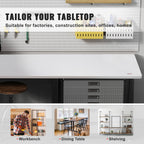 VEVOR Table Top, 55" x 28" x 1", 220.5 lbs Load Capacity, Universal One-Piece Particle Board Desktop for Height Adjustable Electric Standing Desk Frame, Rectangular Countertop for Home and Office Desk