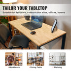 VEVOR Wood Table Top, 47.2" x 29.5" x 1.5", 330lb Load Capacity, Universal Solid One-Piece Maple Wood Desktop for Height Adjustable Electric Standing Desk Frame, Rectangular Countertop for Home Office