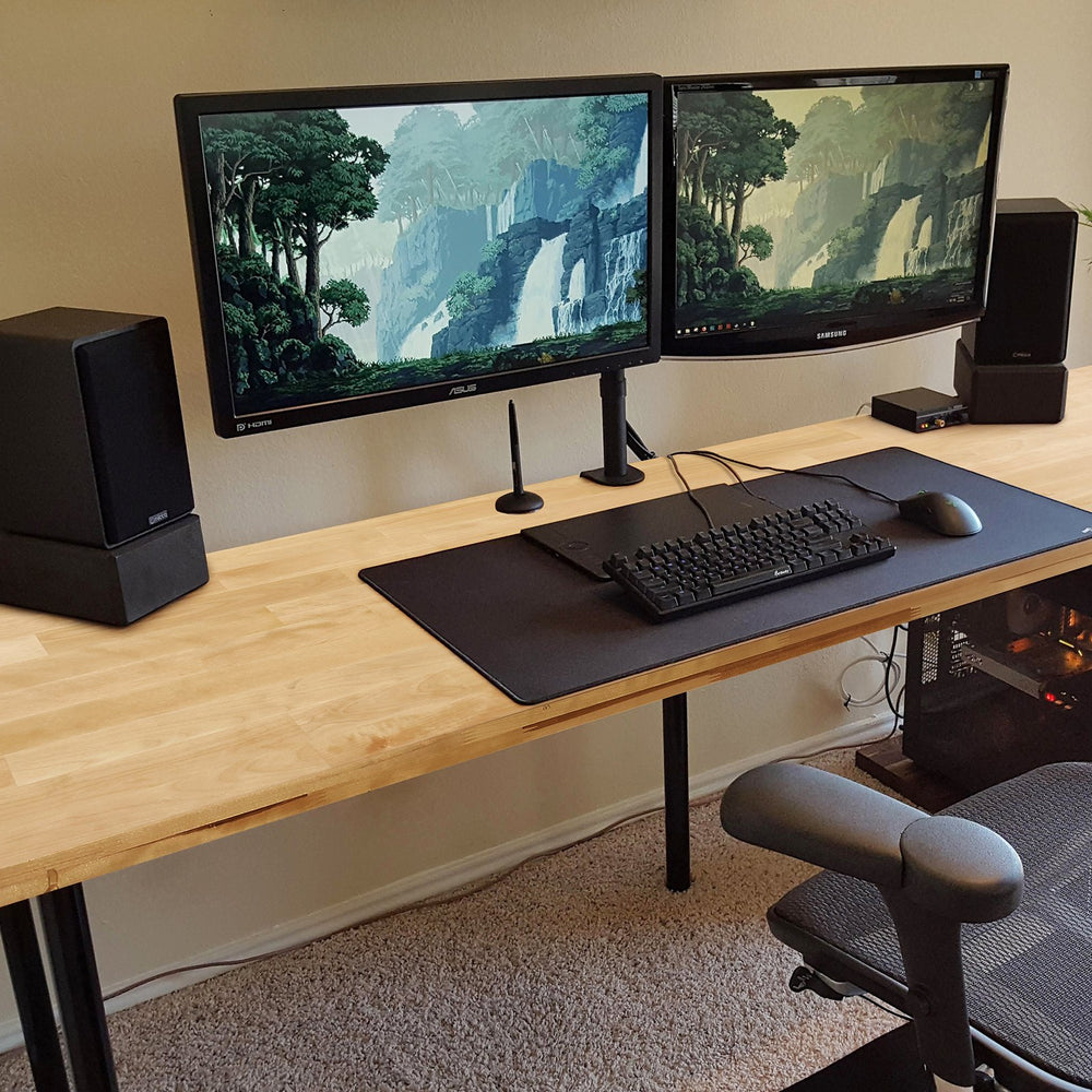 VEVOR Wood Table Top, 47.2" x 29.5" x 1.5", 330lb Load Capacity, Universal Solid One-Piece Maple Wood Desktop for Height Adjustable Electric Standing Desk Frame, Rectangular Countertop for Home Office