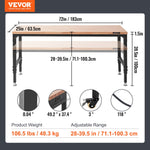 VEVOR Adjustable Workbench Work Table Top, Dimensions: 72" x 25" Adjustable Height: 28"-40" Max Load 3000lbs Table with Power Sockets Wooden Top for Office Home Garage