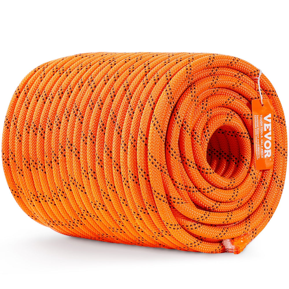 VEVOR Arborist Tree Climbing Rope Double Braid Polyester 1/2"/1.3 cm x 220'/67.1 m 48-Strand