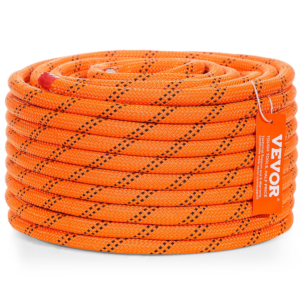 VEVOR Arborist Tree Climbing Rope Double Braid Polyester 1/2"/1.3 cm x 120'/36.6 m 48-Strand