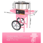 VEVOR Commercial Cotton Candy Machine with Cart Sugar Floss Maker 1000W Party