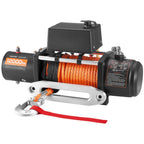 VEVOR Electric Winch, 5400 kg Load Capacity, 12V DC Truck Winch with Φ9.1 mm x 23 m Synthetic Rope, Wireless & Wired Remote Control, IP55 Waterproof for Towing Off-Road SUV Jeep Trailer Boat