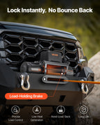 VEVOR Electric Winch, 5400 kg Load Capacity, 12V DC Truck Winch with Φ9.5 mm x 28 m Synthetic Rope, Wireless & Wired Remote Control, IP67 Waterproof for Towing Off-Road SUV Jeep Trailer Boat