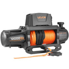 VEVOR Electric Winch, 5400 kg Load Capacity, 12V DC Truck Winch with Φ9.5 mm x 28 m Synthetic Rope, Wireless & Wired Remote Control, IP67 Waterproof for Towing Off-Road SUV Jeep Trailer Boat