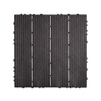 VEVOR Interlocking Deck Tiles, 36 Pack, 11.6"x11.6" 36 sq. ft Plastic Waterproof Outdoor Flooring All Weather Use, Patio Floor Decking Covering Tiles for Porch Poolside Balcony Backyard, Dark Brown