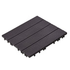 VEVOR Interlocking Deck Tiles, 36 Pack, 11.6"x11.6" 36 sq. ft Plastic Waterproof Outdoor Flooring All Weather Use, Patio Floor Decking Covering Tiles for Porch Poolside Balcony Backyard, Dark Brown