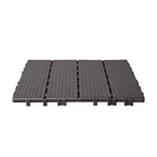 VEVOR Interlocking Deck Tiles, 36 Pack, 11.6"x11.6" 36 sq. ft Plastic Waterproof Outdoor Flooring All Weather Use, Patio Floor Decking Covering Tiles for Porch Poolside Balcony Backyard, Dark Brown