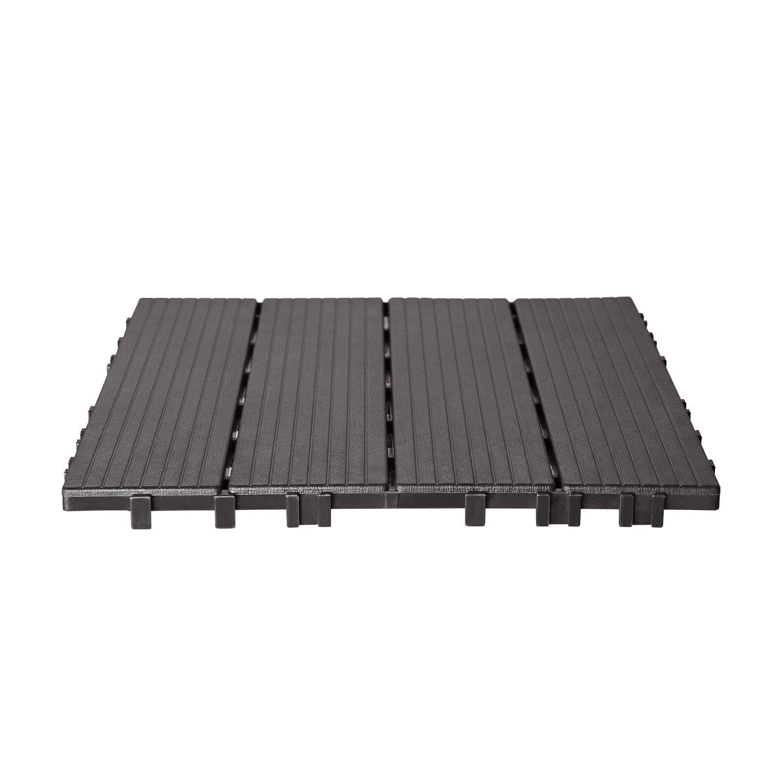 VEVOR Interlocking Deck Tiles, 36 Pack, 11.6"x11.6" 36 sq. ft Plastic Waterproof Outdoor Flooring All Weather Use, Patio Floor Decking Covering Tiles for Porch Poolside Balcony Backyard, Dark Brown