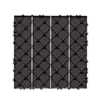 VEVOR Interlocking Deck Tiles, 36 Pack, 11.6"x11.6" 36 sq. ft Plastic Waterproof Outdoor Flooring All Weather Use, Patio Floor Decking Covering Tiles for Porch Poolside Balcony Backyard, Dark Brown