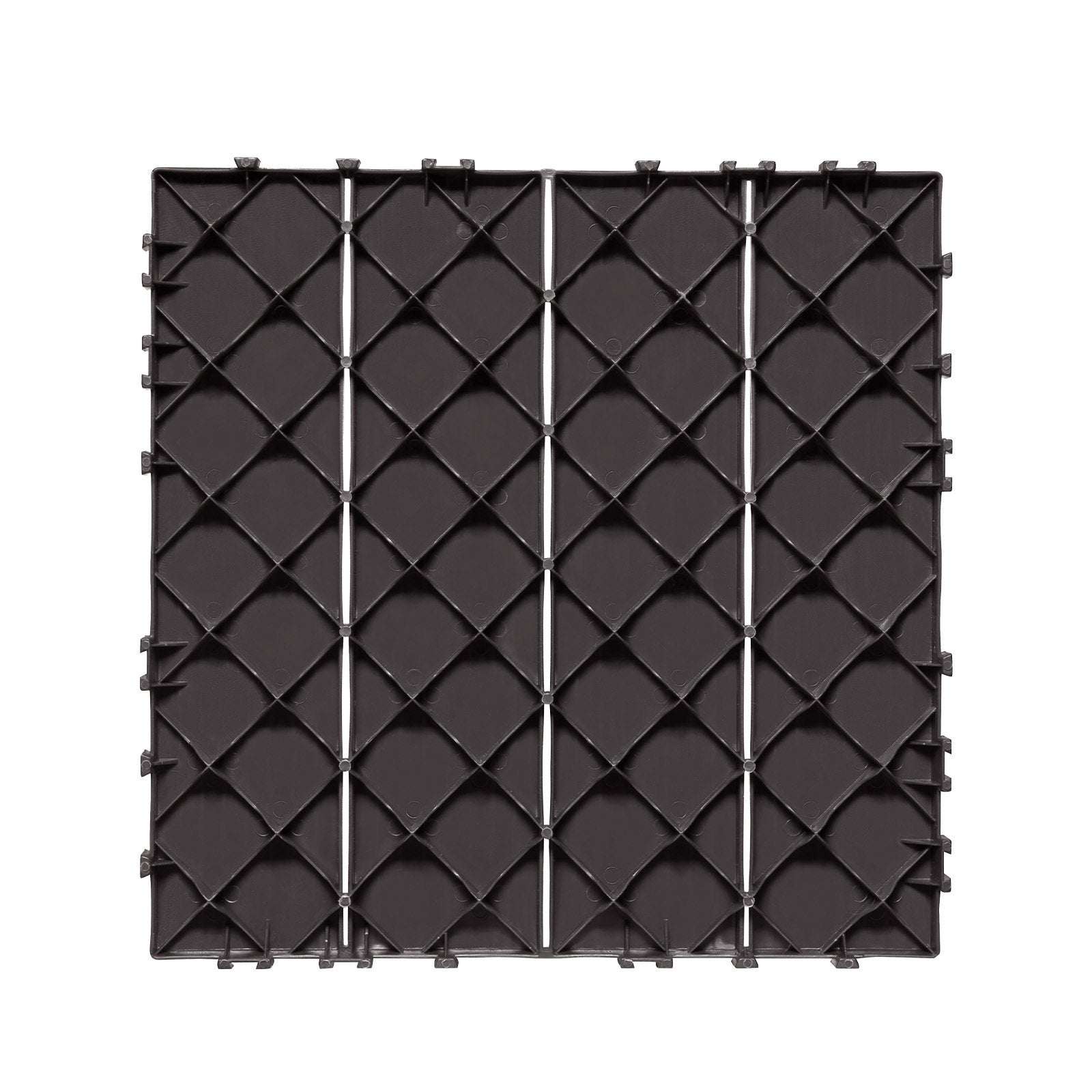 VEVOR Interlocking Deck Tiles, 36 Pack, 11.6"x11.6" 36 sq. ft Plastic Waterproof Outdoor Flooring All Weather Use, Patio Floor Decking Covering Tiles for Porch Poolside Balcony Backyard, Dark Brown