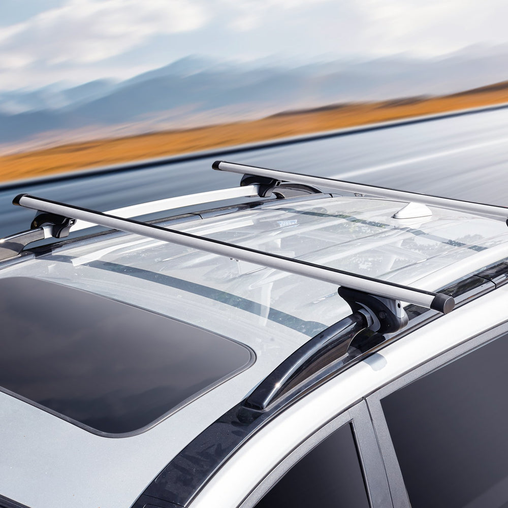 VEVOR Universal Roof Rack Crossbar 119.9 cm Length for Vehicle w/ Raised Side Rail