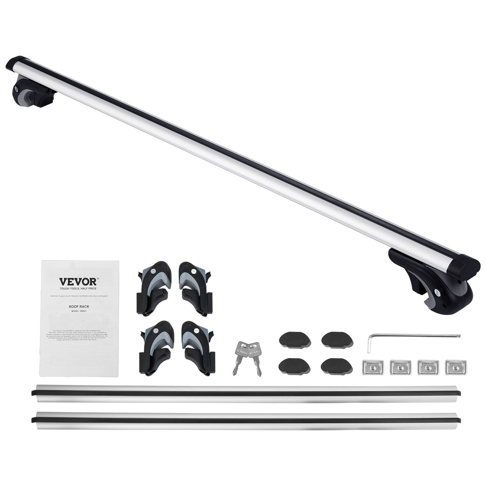 VEVOR Universal Roof Rack Crossbar 119.9 cm Length for Vehicle w/ Raised Side Rail