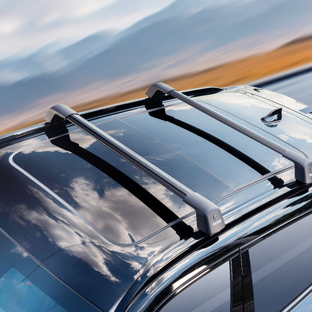 VEVOR Universal Roof Rack Crossbar Max 120.9 cm Fits Grooved Side Rails without Gap