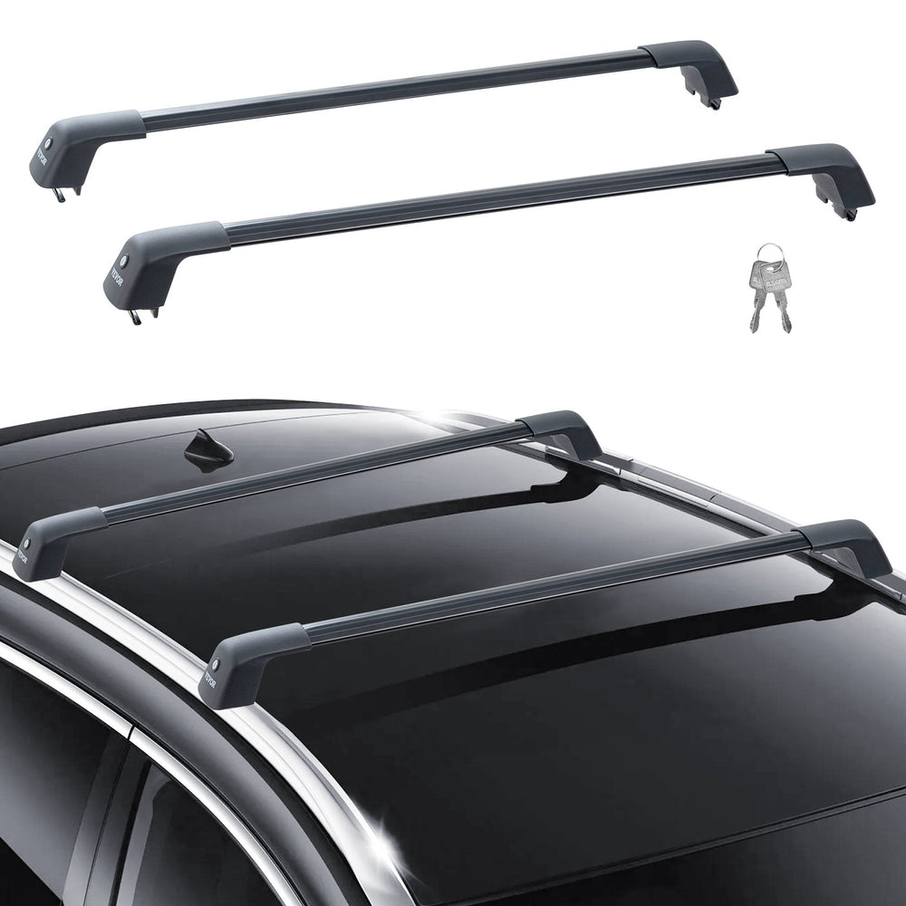 VEVOR Universal Roof Rack Crossbar Max 120.9 cm Fits Grooved Side Rails without Gap