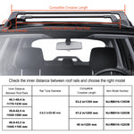 VEVOR Universal Roof Rack Crossbar Max 122.9 cm Fits Grooved Side Rails without Gap