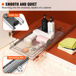 VEVOR 30.5 cm W x 43.2 cm D Pull Out Cabinet Organizer, Heavy Duty Slide Out Pantry Shelves, Chrome-Plated Steel Roll Out Drawers, Sliding Drawer Storage for Home, Inside Kitchen Cabinet, Bathroom, Under Sink