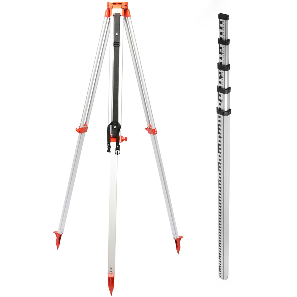 VEVOR  Red Rotary Laser Level Self Leveling Measuring Automatic Self-leveling laser level 360-degree Rotary Scanning 500m + Tripod + 5m Staff