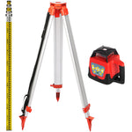 VEVOR  Red Rotary Laser Level Self Leveling Measuring Automatic Self-leveling laser level 360-degree Rotary Scanning 500m + Tripod + 5m Staff
