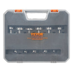 VEVOR Forstner Bit Set, 16 Pcs Forstner Drill Bits Set, 6.4mm to 41.3mm, Carbon Steel, with Universal Round Shank, Forstner Drill Bit for Wood and Composite Board, Forstner Bits for Woodworking