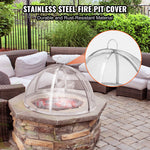 VEVOR Firepit Spark Screen Lid, 914.4mm Diameter, Outdoor Firepit Ring Cover Round Accessories, Fire Pit Metal Cover, Easy-Opening Stainless Steel Fire Ring Covers for Outdoor Patio Fire Pits Backyard