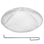 VEVOR Fire Pit Spark Screen Round 40", Reinforced Heavy Duty Steel Metal Cover, Outdoor Firepit Lid, Easy-Opening Top Screen Covers Round with Ring Handle for Outdoor Patio Fire Pits Backyard