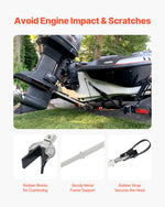 VEVOR Transom Saver, 23-35 in, Adjustable Boat Transom Saver with Composite Head, Corrosion-Resistant Easy-to-Install Transom Savers for Less Than 100 HP Outboard Motor , Fit for Roller & Trailer