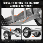 VEVOR Sliding Gate Kit, 6” Rolling Gate Hardware Kit, Universal Sliding Gate Rollers Track Wheels, Heavy Duty Sliding Gate Guide Roller for Sliding Gates and Rolling Door,600 lbs Max. Load,Black