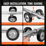 VEVOR Sliding Gate Kit, 6” Rolling Gate Hardware Kit, Universal Sliding Gate Rollers Track Wheels, Heavy Duty Sliding Gate Guide Roller for Sliding Gates and Rolling Door,600 lbs Max. Load,Black