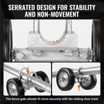 VEVOR Sliding Gate Kit, 6” Rolling Gate Hardware Kit, Universal Adjustable Sliding Gate Rollers Track Wheels, Heavy Duty Sliding Gate Guide Roller for Sliding Gates and Rolling Door,600lbs Load,Black