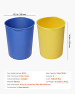 VEVOR 2 Pcs 18.9L Bucket Liner for Concrete Mix, Reusable Silicone Mortar Bucket Liner for Thinset Paint Concrete Epoxy Mixing, Heavy-duty Grout Mixer Insert with Measurements, Blue & Yellow