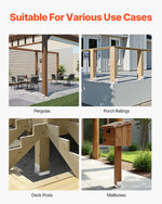 VEVOR 4x4 Post Base 10 Pcs, Inner Size 3.53x3.56inch/89.6x90.5mm Concrete Post Anchor, Heavy-Duty Zinc-Plated Carbon Steel Posts Brackets with 1 Inch Standoff Elevation, for Concrete Pergolas Patios